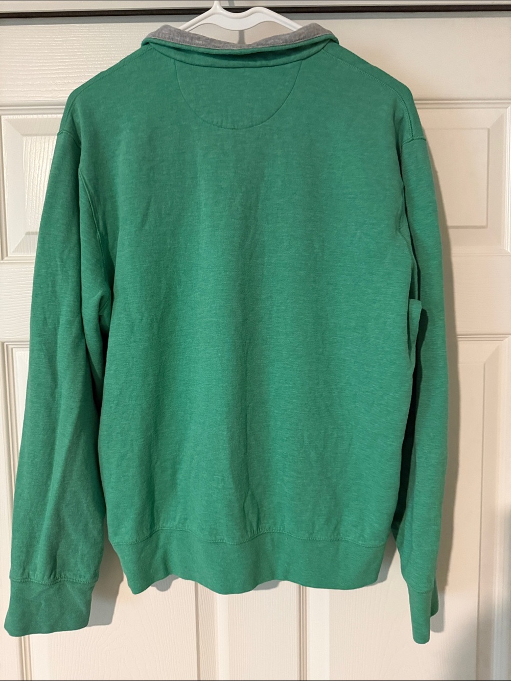 Polo by Ralph Lauren Green Quarter-Zip Sweater with Grey Trim - Picture 5 of 6